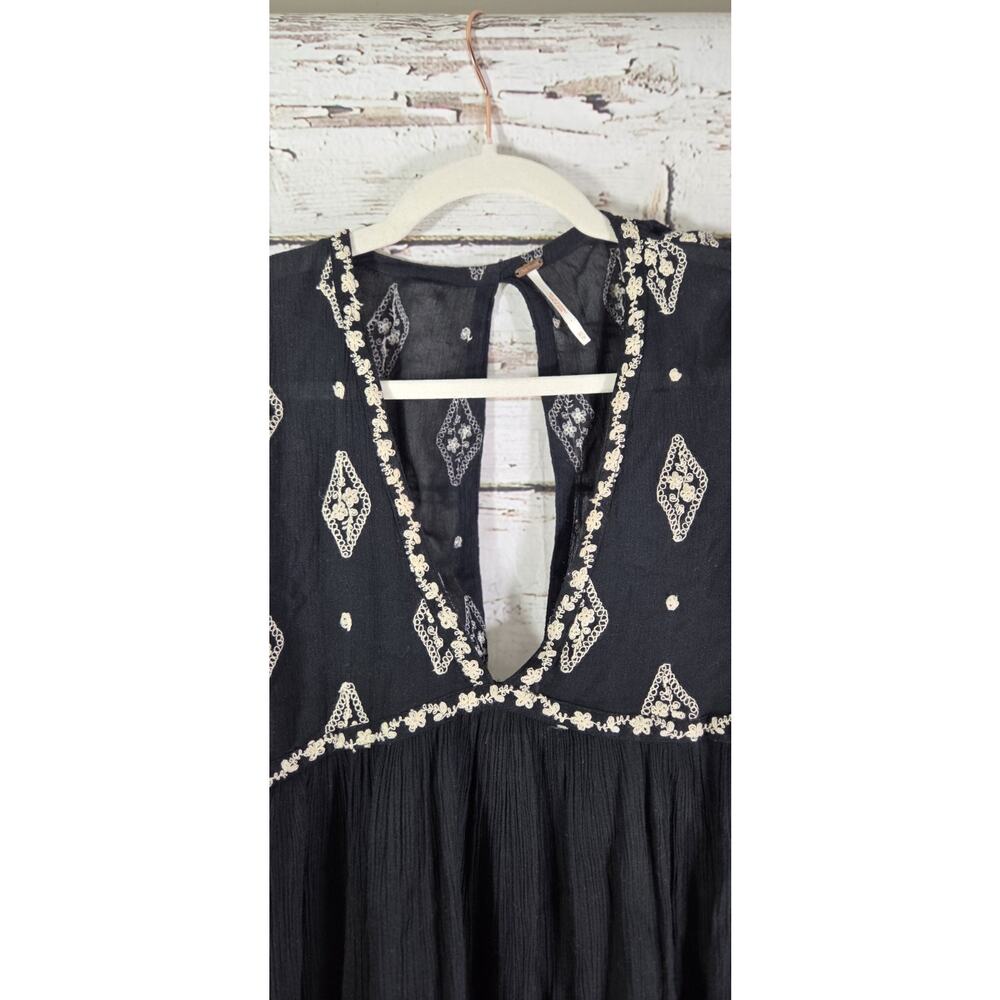 Free People Cinnamon Diamond‎ Embroidered Tunic Top Size Xs - Picture 6 of 10
